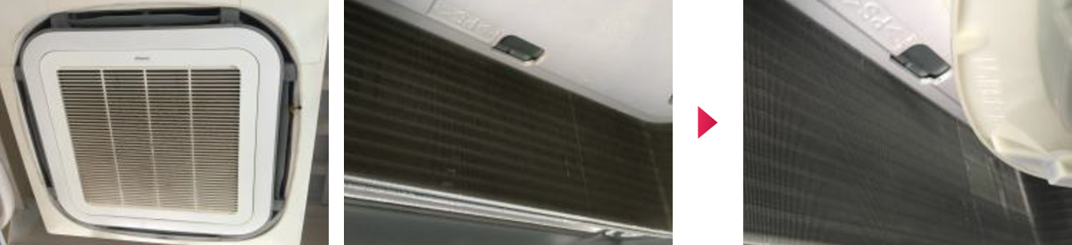 ダイキン工業製天井埋め込み形エアコンクリーニング施工例